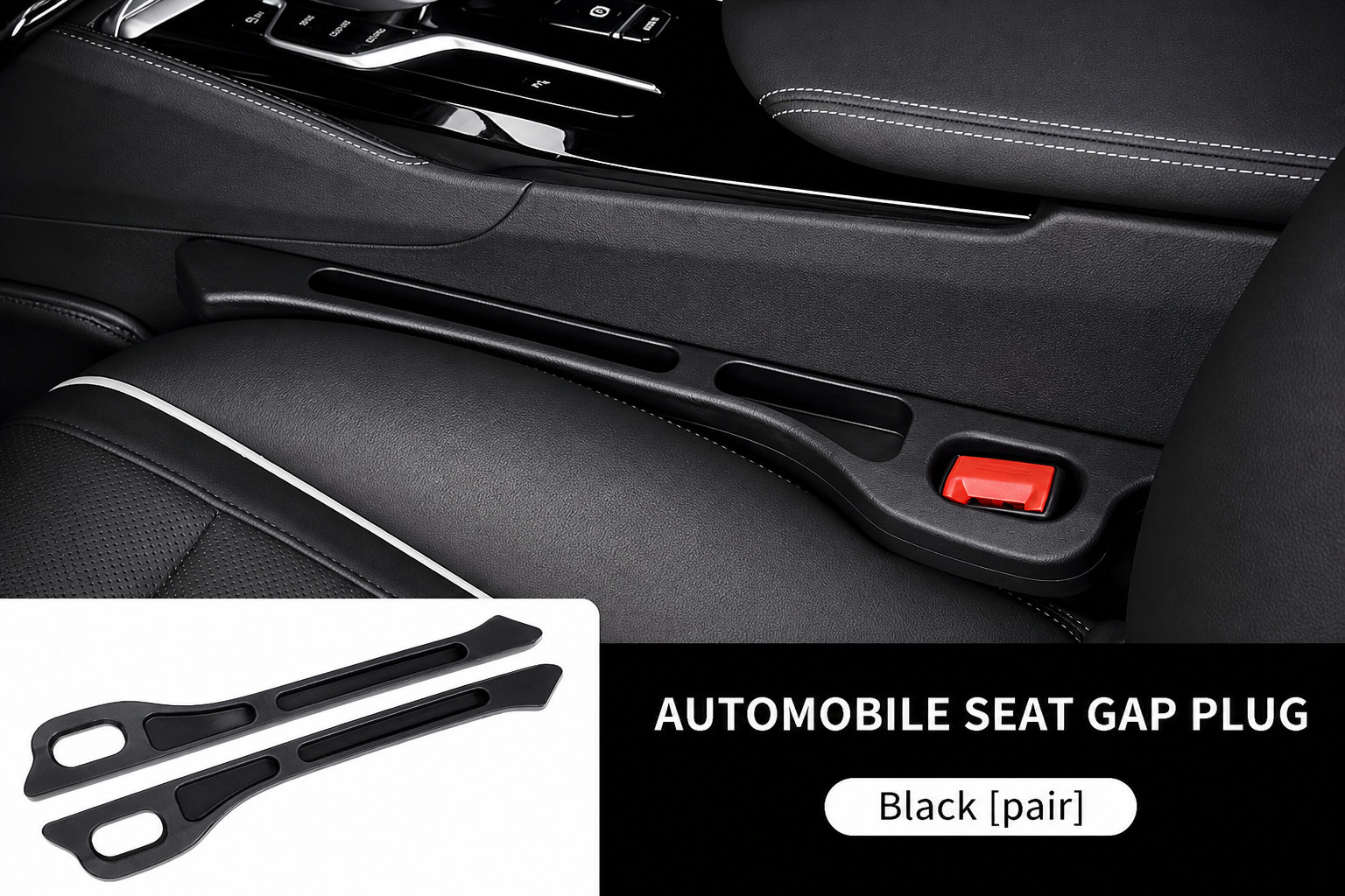 Car Seat Gap Filler Strip, Seam Filler, Edge Sealant, Leak-proof, Anti-drop, Storage Car Interior Accessories---black
