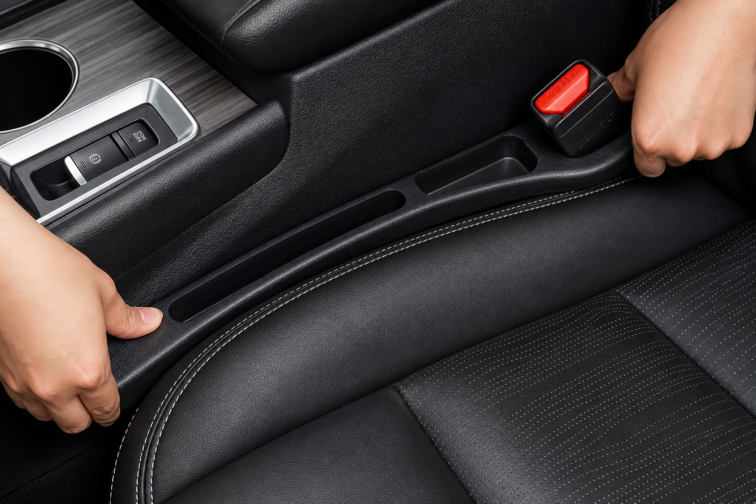 Car Seat Gap Filler Strip, Seam Filler, Edge Sealant, Leak-proof, Anti-drop, Storage Car Interior Accessories---black