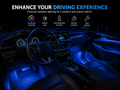 Wireless Car Interior LED Lights – 4-Piece Kit with Remote (8 Colours)