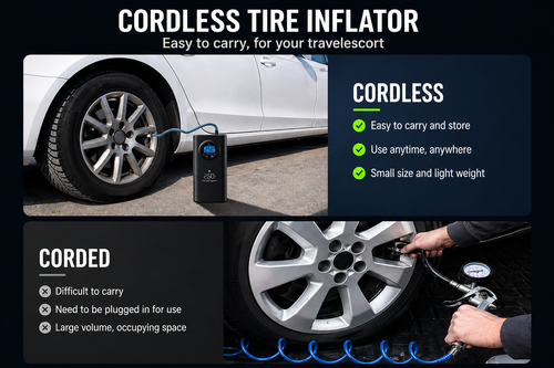 Portable Tyre Inflator - 150PSI Cordless Air Compressor